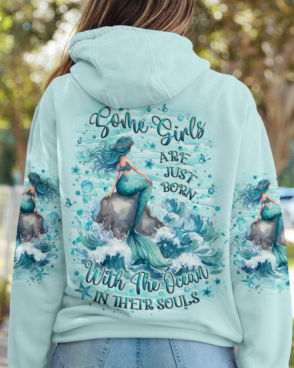 BLISSCORNERS SOME GIRLS ARE JUST BORN MERMAID ALL OVER PRINT