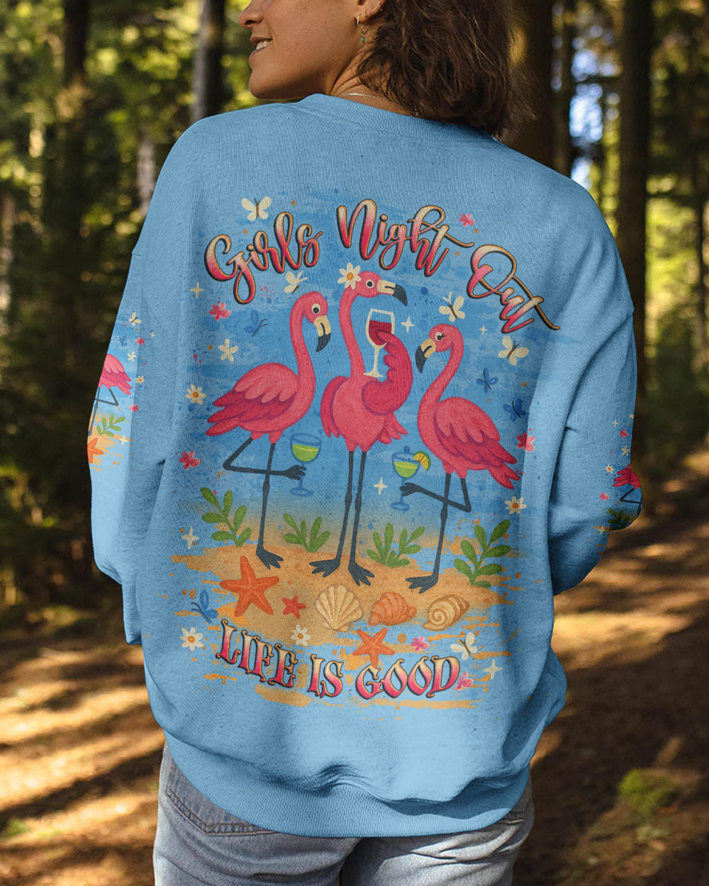 BLISSCORNERS GIRLS NIGHT OUT FLAMINGO ALL OVER PRINT