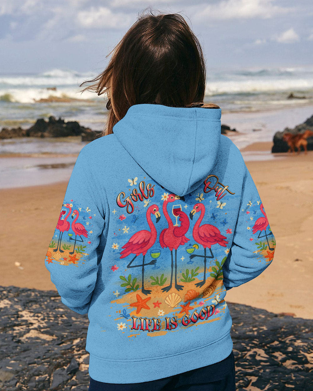 BLISSCORNERS GIRLS NIGHT OUT FLAMINGO ALL OVER PRINT