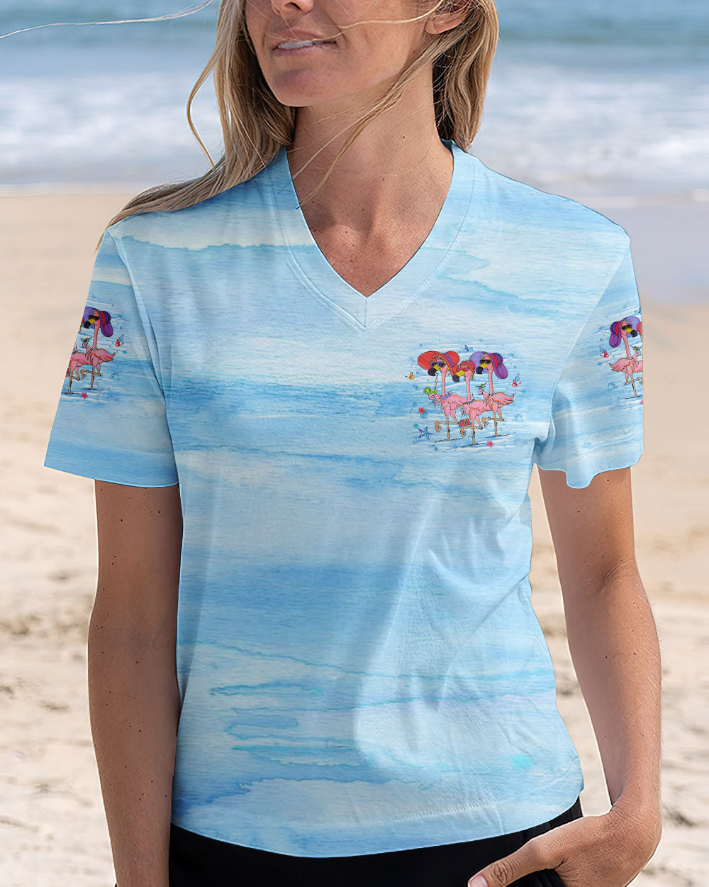 BLISSCORNERS SOME GIRLS ARE JUST BORN FLAMINGO ALL OVER PRINT