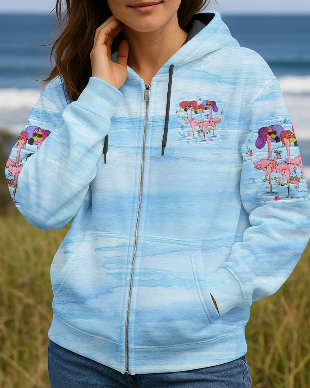 BLISSCORNERS SOME GIRLS ARE JUST BORN FLAMINGO ALL OVER PRINT