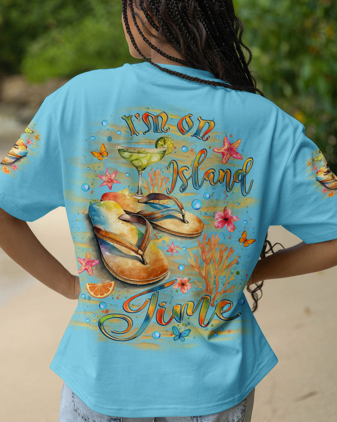 BLISSCORNERS I'M ON ISLAND TIME ALL OVER PRINT