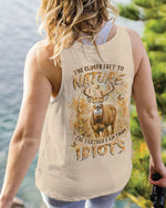 BLISSCORNERS THE CLOSER I GET TO NATURE DEER HUNTING ALL OVER PRINT