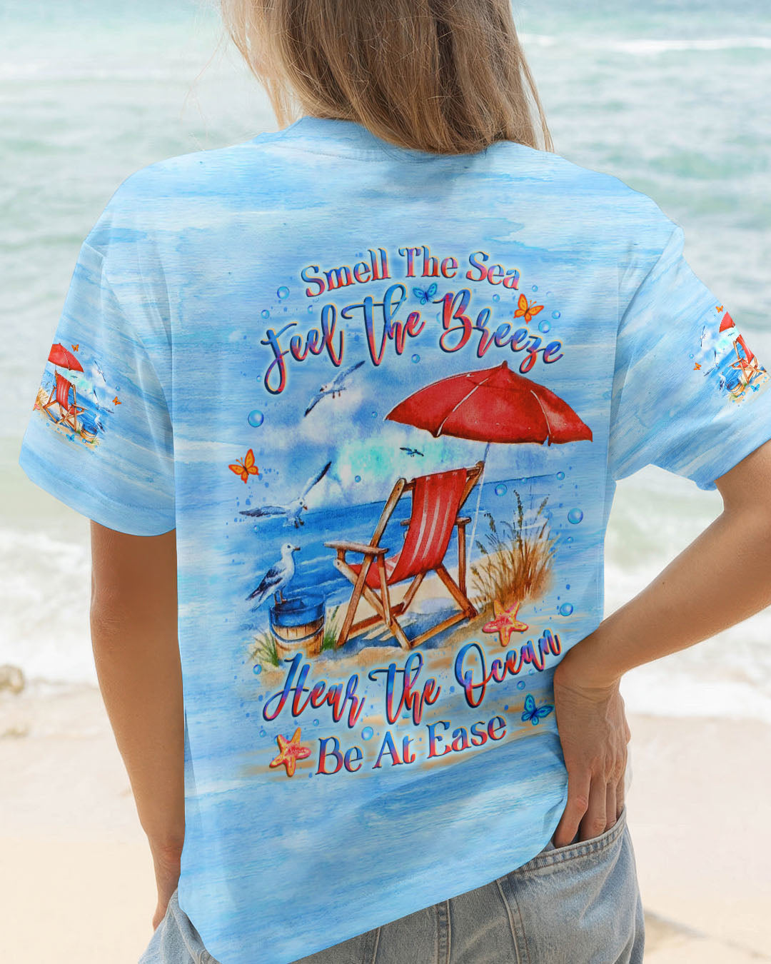 BLISSCORNERS SMELL THE SEA FEEL THE BREEZE ALL OVER PRINT