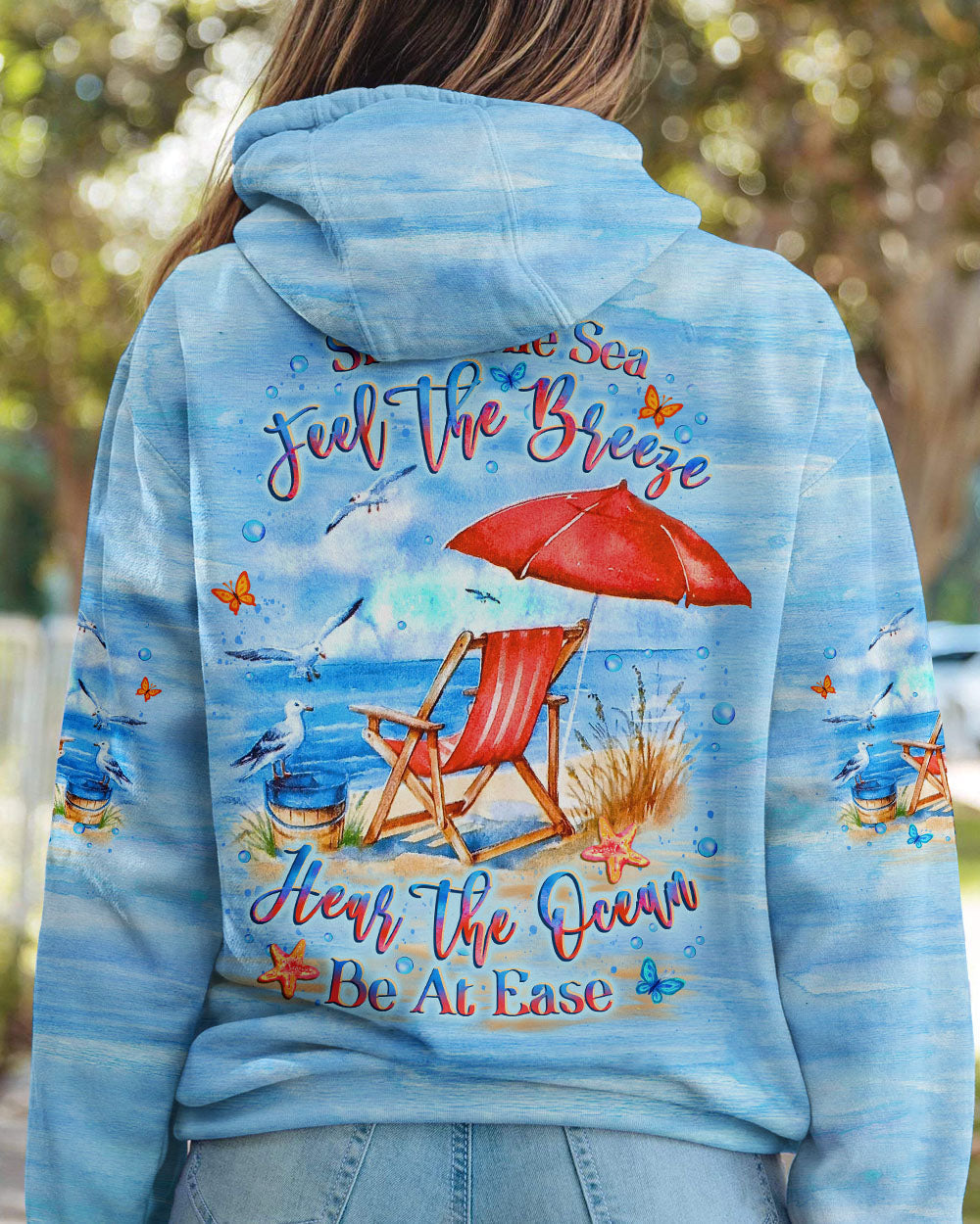 BLISSCORNERS SMELL THE SEA FEEL THE BREEZE ALL OVER PRINT
