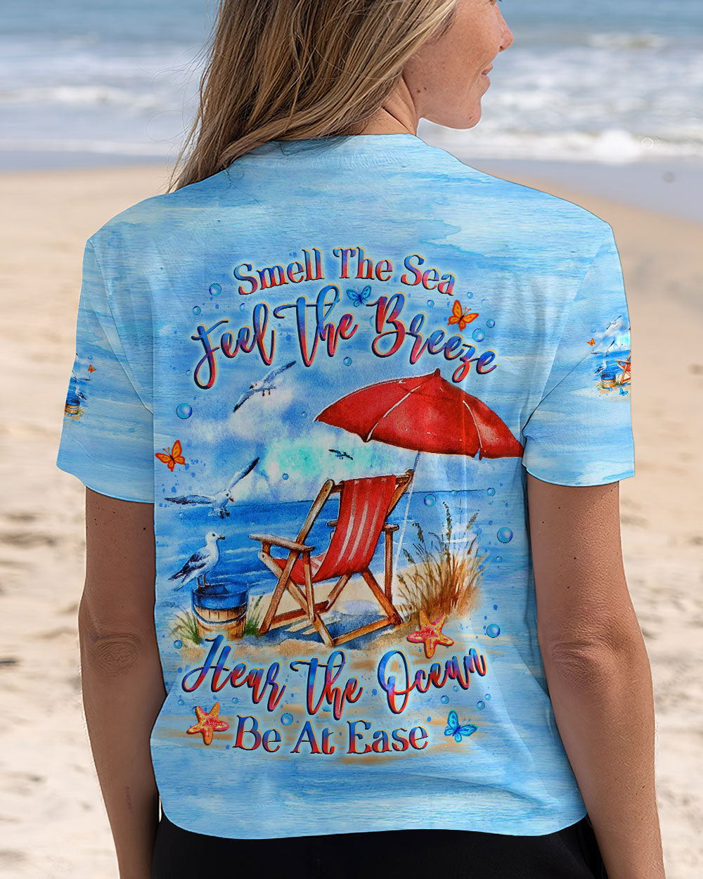 BLISSCORNERS SMELL THE SEA FEEL THE BREEZE ALL OVER PRINT