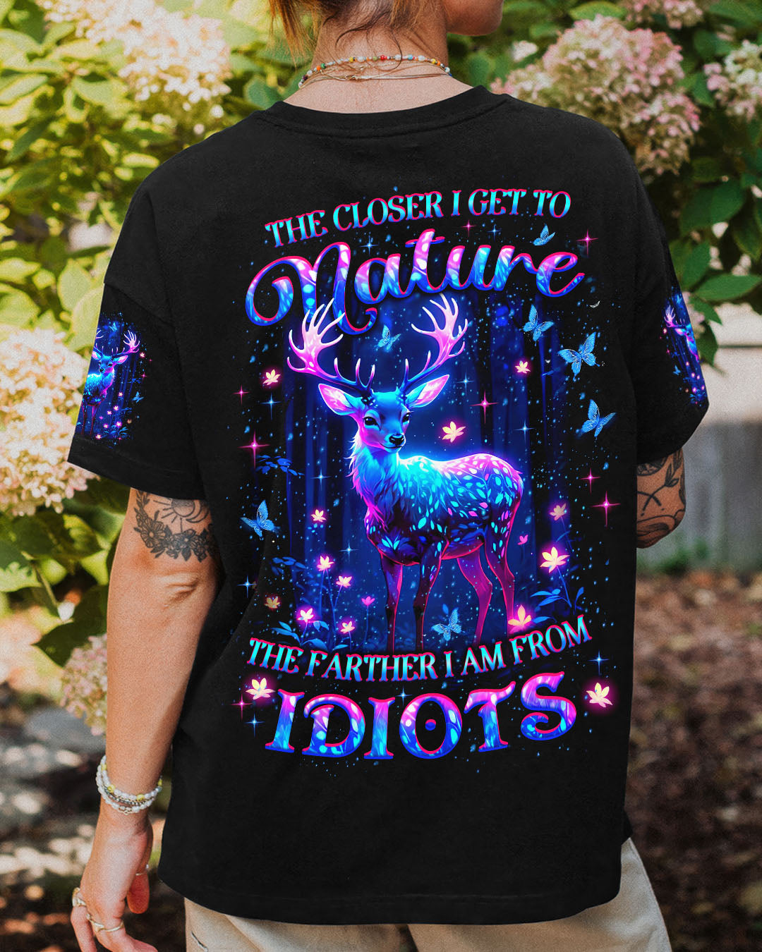 BLISSCORNERS THE CLOSER I GET TO NATURE DEER ALL OVER PRINT