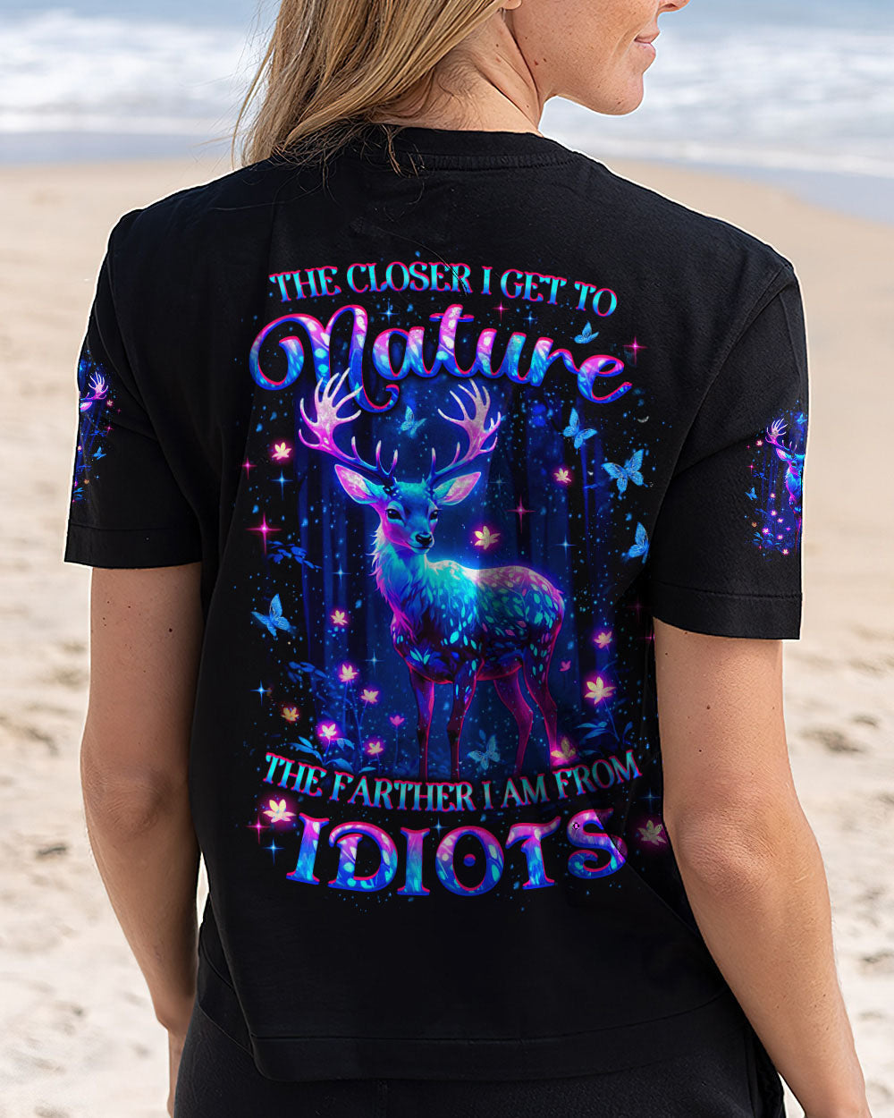 BLISSCORNERS THE CLOSER I GET TO NATURE DEER ALL OVER PRINT