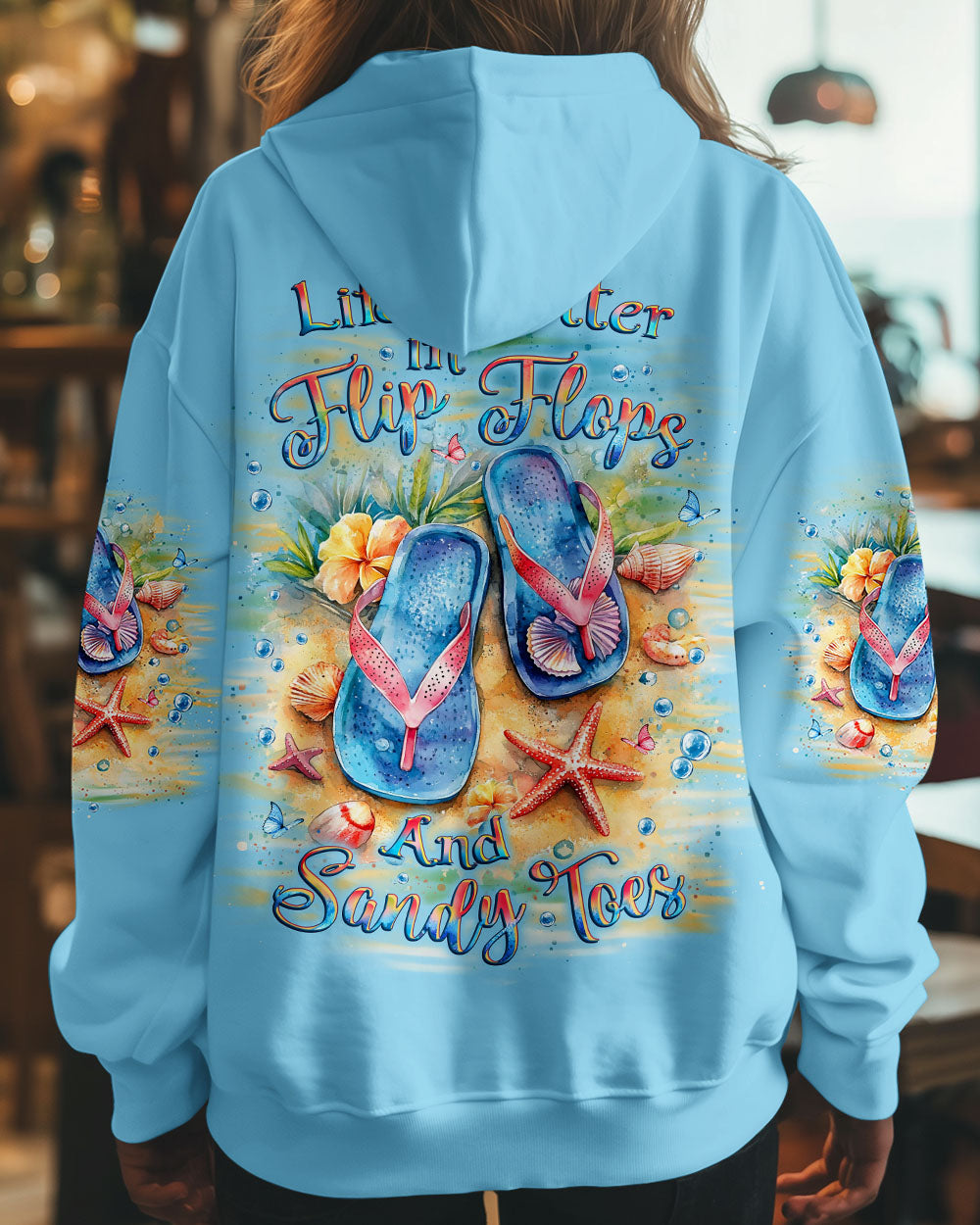 BLISSCORNERS LIFE IS BETTER IN FLIP-FLOPS AND SANDY TOES ALL OVER PRINT