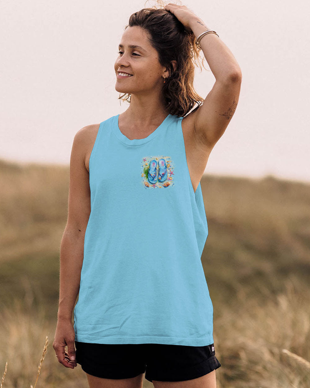 BLISSCORNERS HAPPINESS IS WALKING ON THE BEACH ALL OVER PRINT