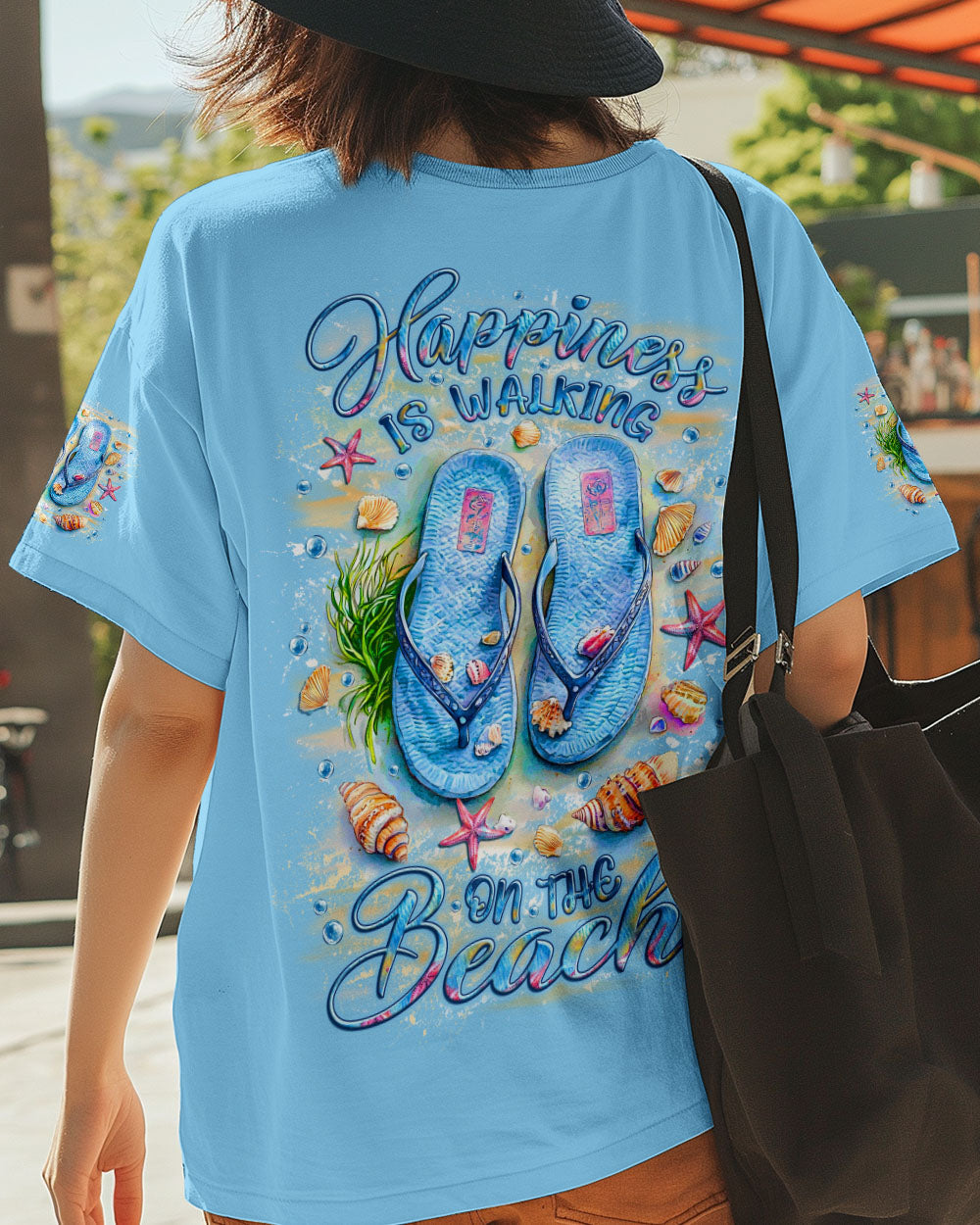 BLISSCORNERS HAPPINESS IS WALKING ON THE BEACH ALL OVER PRINT
