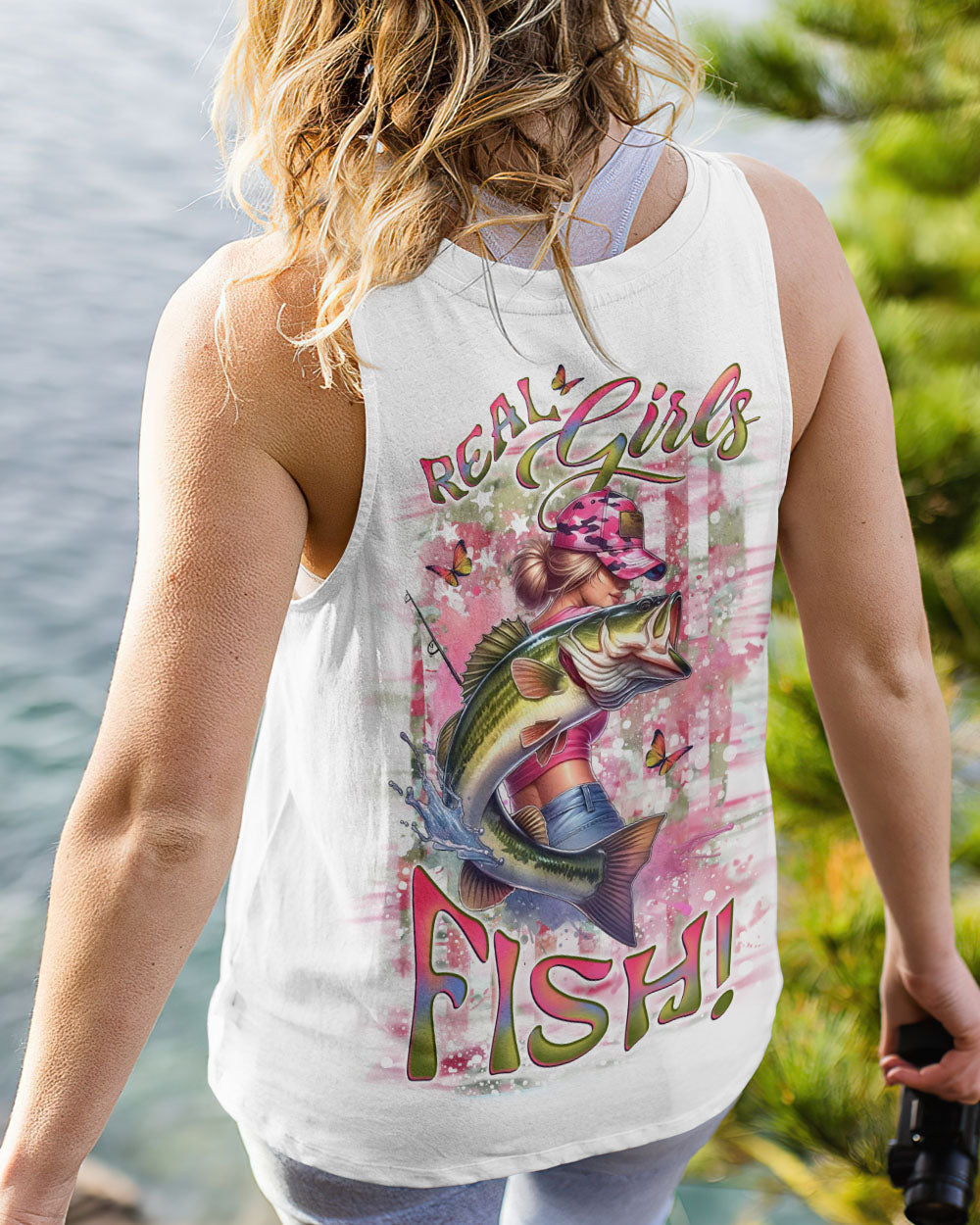 BLISSCORNERS REAL GIRLS FISH FISHING ALL OVER PRINT