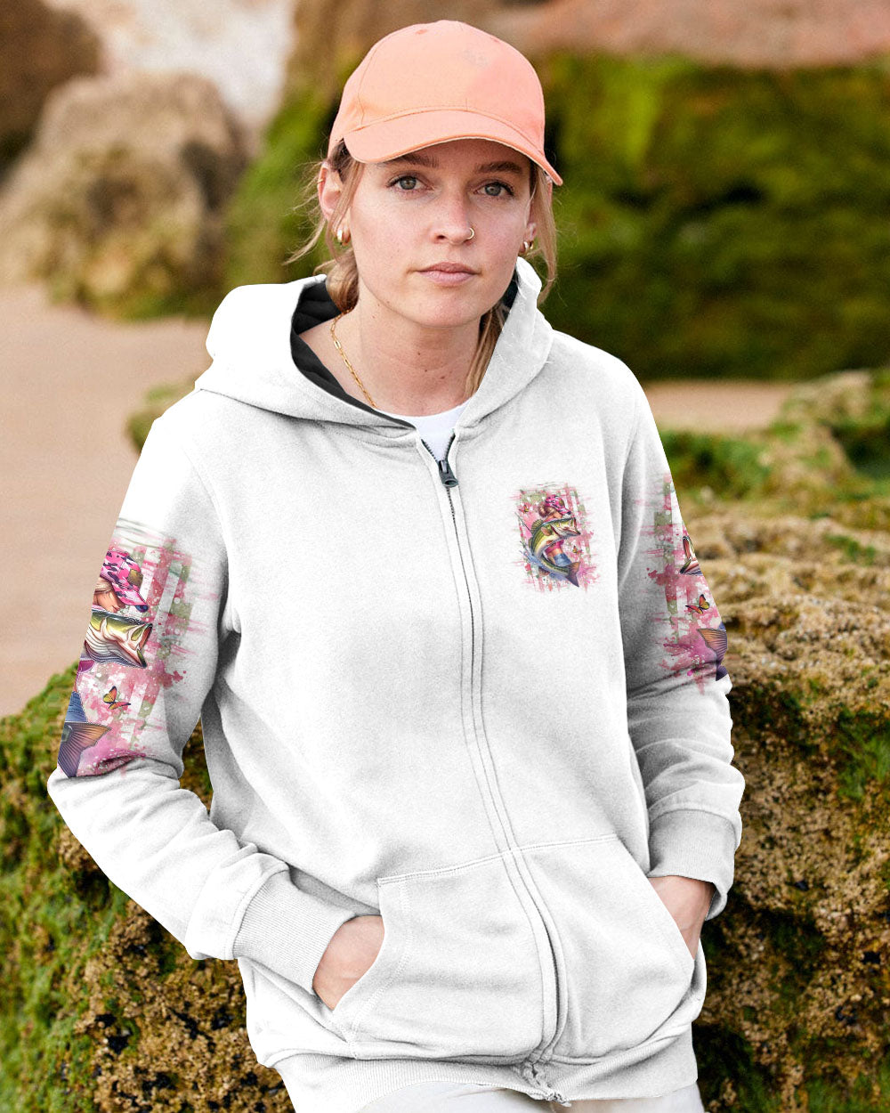 BLISSCORNERS REAL GIRLS FISH FISHING ALL OVER PRINT