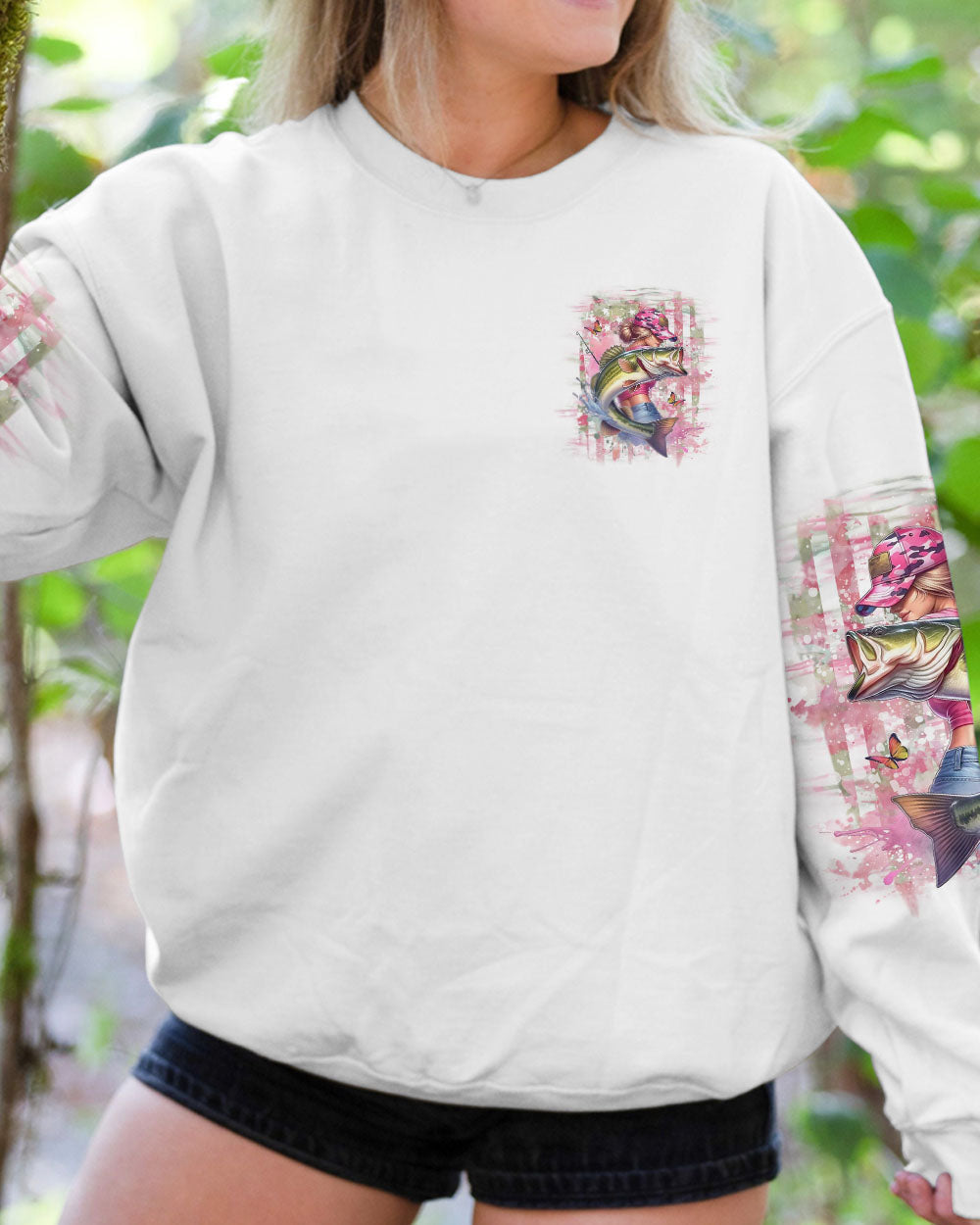 BLISSCORNERS REAL GIRLS FISH FISHING ALL OVER PRINT