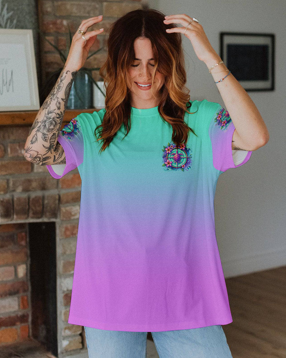 BLISSCORNERS NOT ALL WHO WANDER ARE LOST TURTLE ALL OVER PRINT