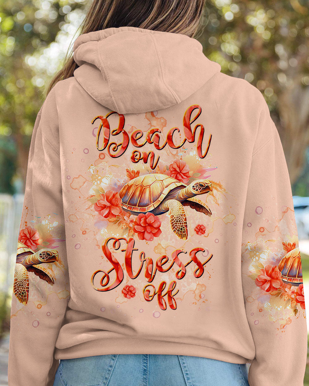 BLISSCORNERS BEACH ON STRESS OFF TURTLE ALL OVER PRINT