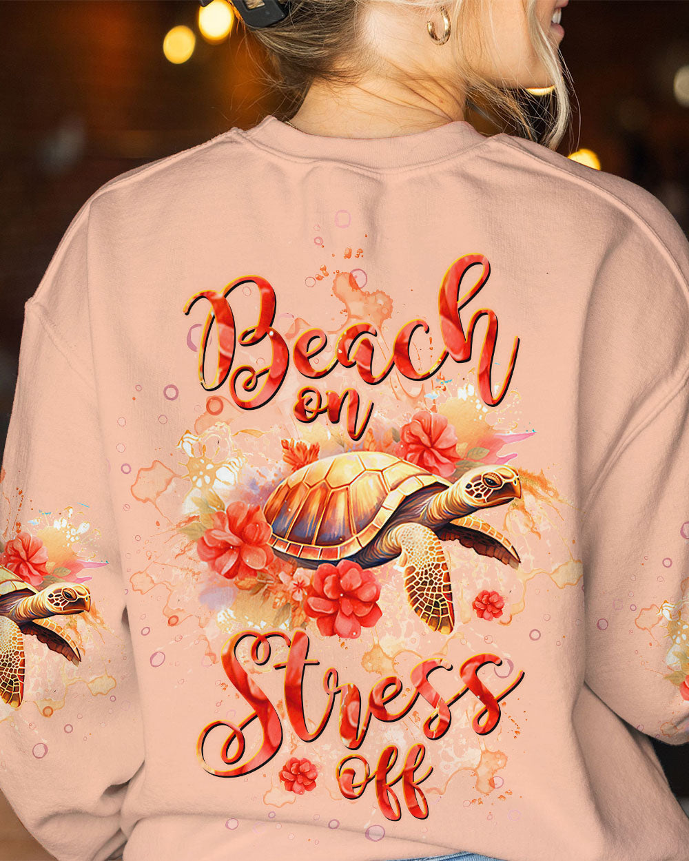 BLISSCORNERS BEACH ON STRESS OFF TURTLE ALL OVER PRINT