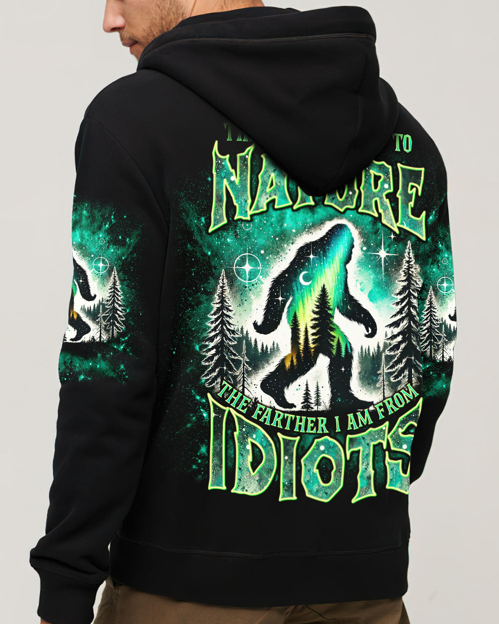 BLISSCORNERS (HOT DEAL) THE CLOSER I GET TO NATURE BIGFOOT ALL OVER PRINT -TLNT1111243
