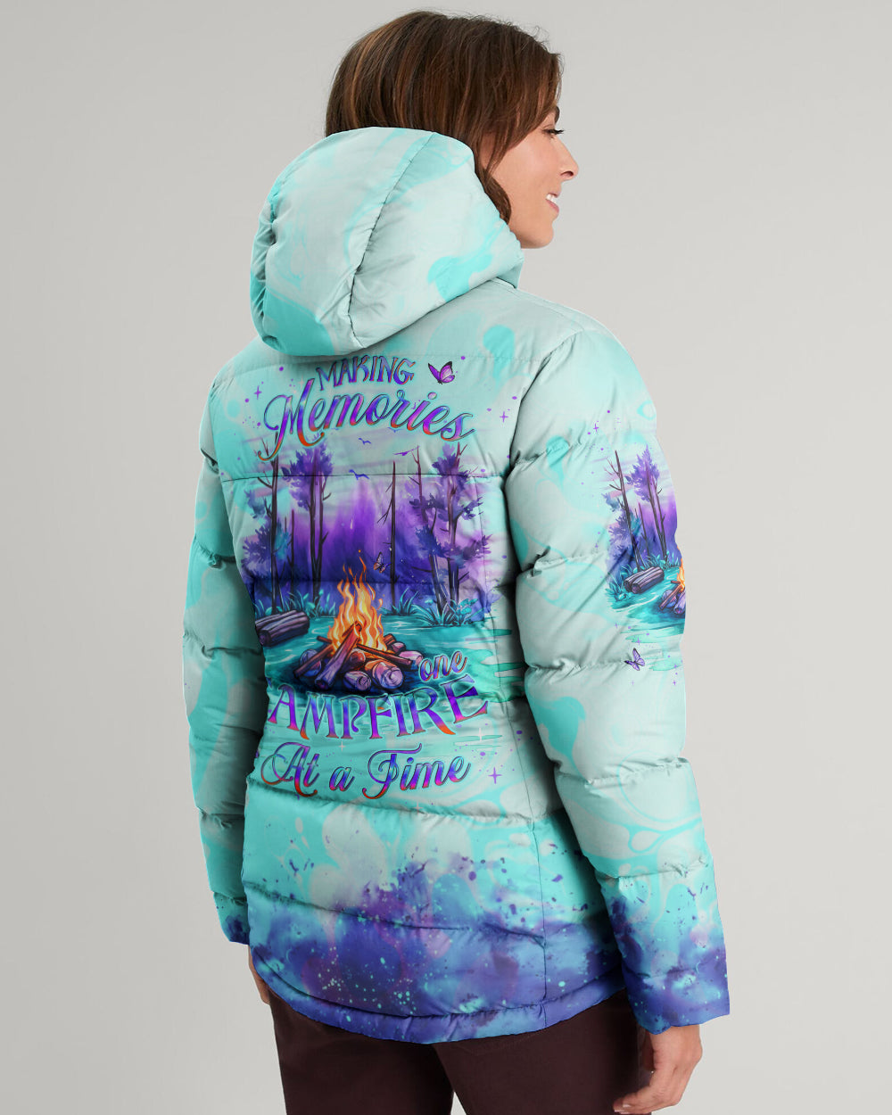 BLISSCORNERS MAKING MEMORIES ONE CAMPFIRE AT A TIME PUFFER JACKET