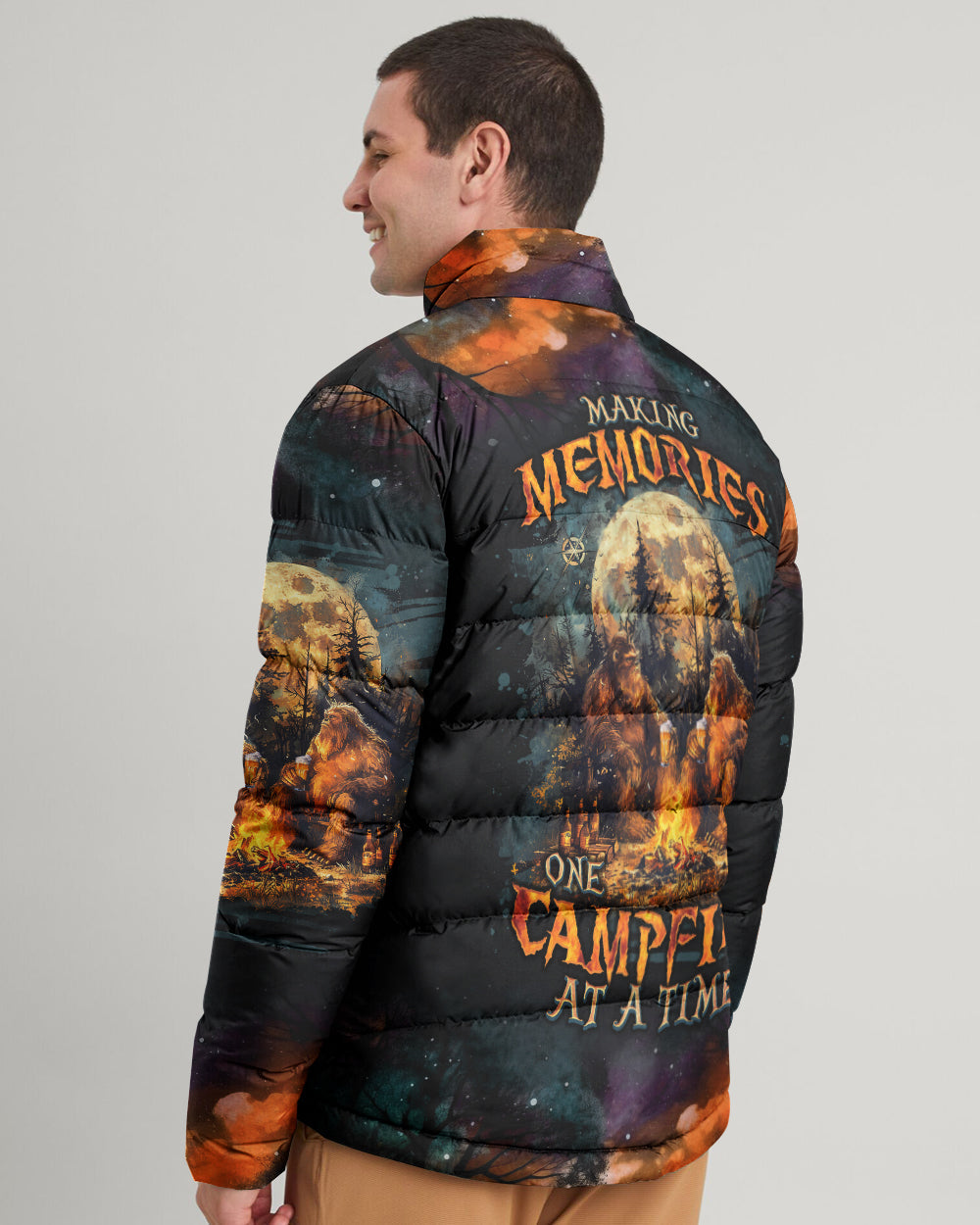 BLISSCORNERS MAKING MEMORIES ONE CAMPFIRE AT A TIME BIGFOOT PUFFER JACKET