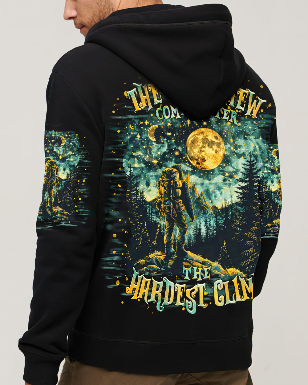 BLISSCORNERS THE BEST VIEW COMES AFTER BIGFOOT HIKING ALL OVER PRINT