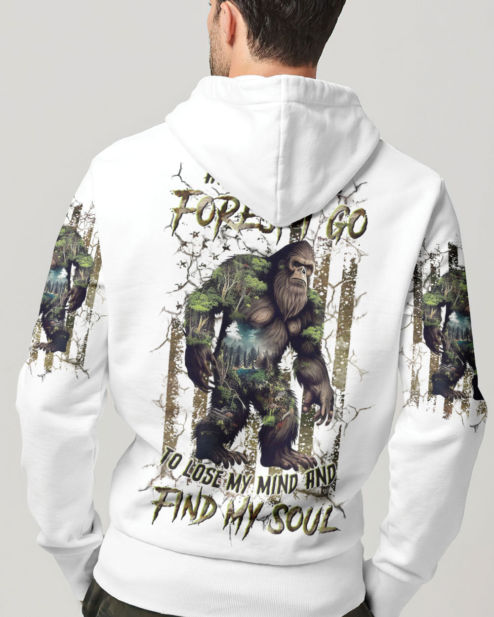 BLISSCORNERS AND INTO THE FOREST I GO BIGFOOT ALL OVER PRINT