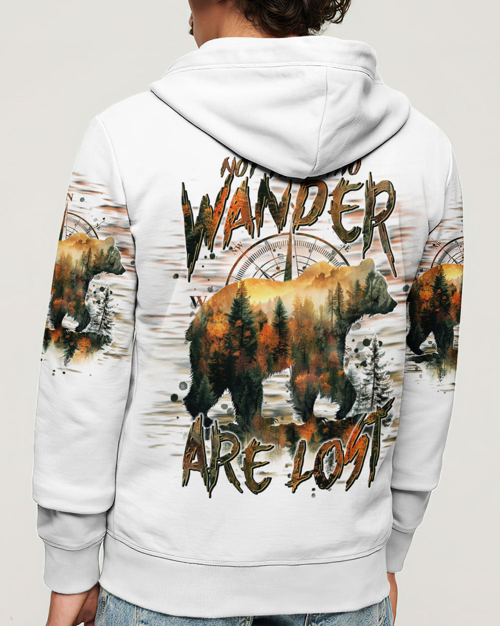 BLISSCORNERS NOT ALL WHO WANDER ARE LOST BEAR HUNTING ALL OVER PRINT