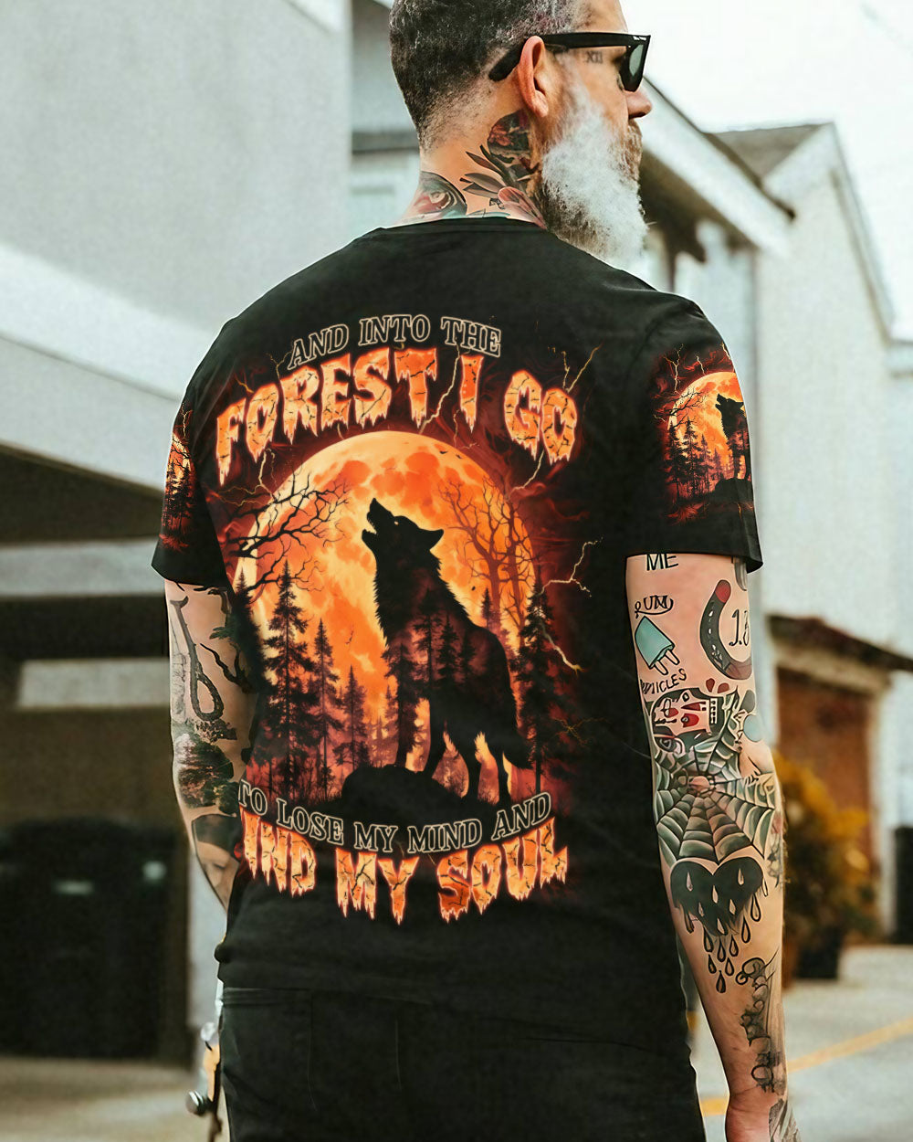 BLISSCORNERS AND INTO THE FOREST I GO WOLF ALL OVER PRINT