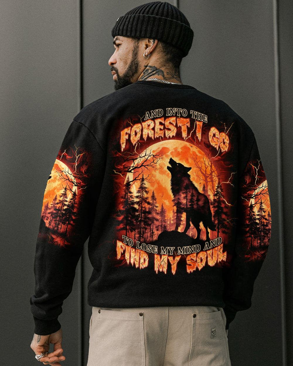 BLISSCORNERS AND INTO THE FOREST I GO WOLF ALL OVER PRINT