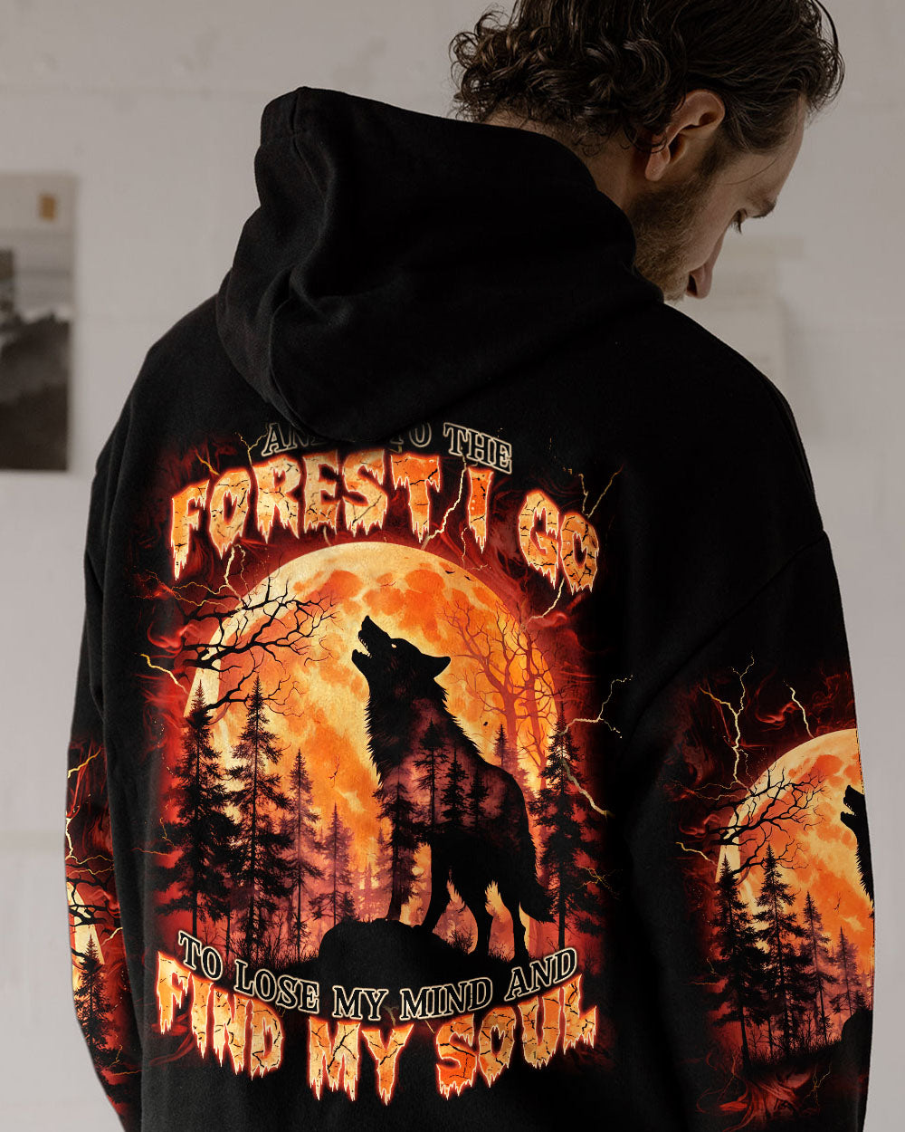 BLISSCORNERS AND INTO THE FOREST I GO WOLF ALL OVER PRINT