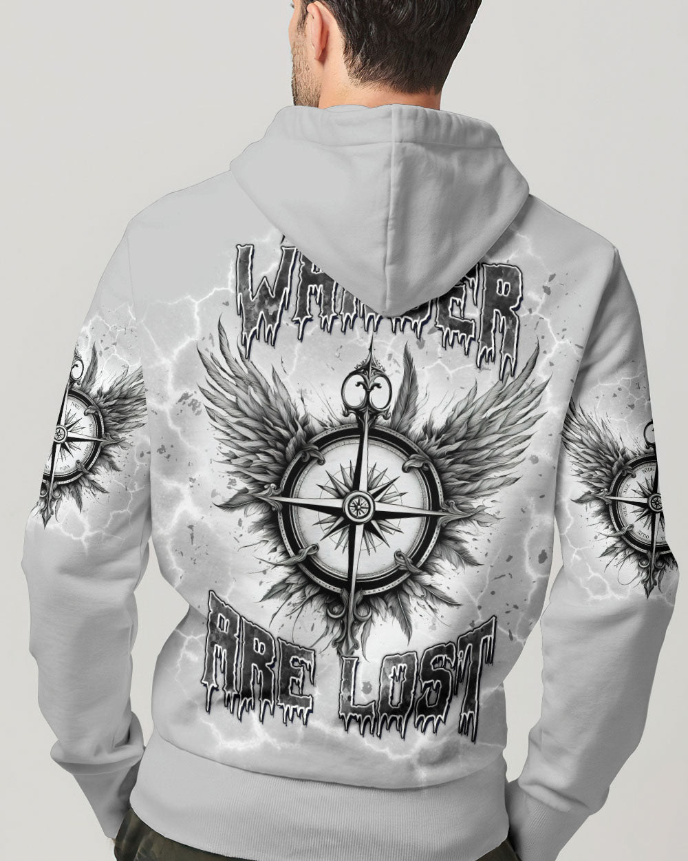 BLISSCORNERS NOT ALL WHO WANDER ARE LOST COMPASS ALL OVER PRINT