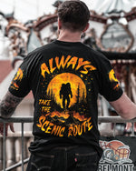 BLISSCORNERS ALWAYS TAKE THE SCENIC ROUTE BIGFOOT ALL OVER PRINT