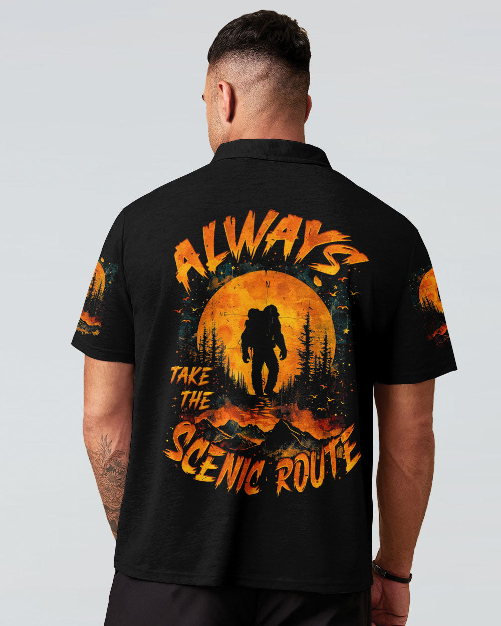 BLISSCORNERS ALWAYS TAKE THE SCENIC ROUTE BIGFOOT ALL OVER PRINT