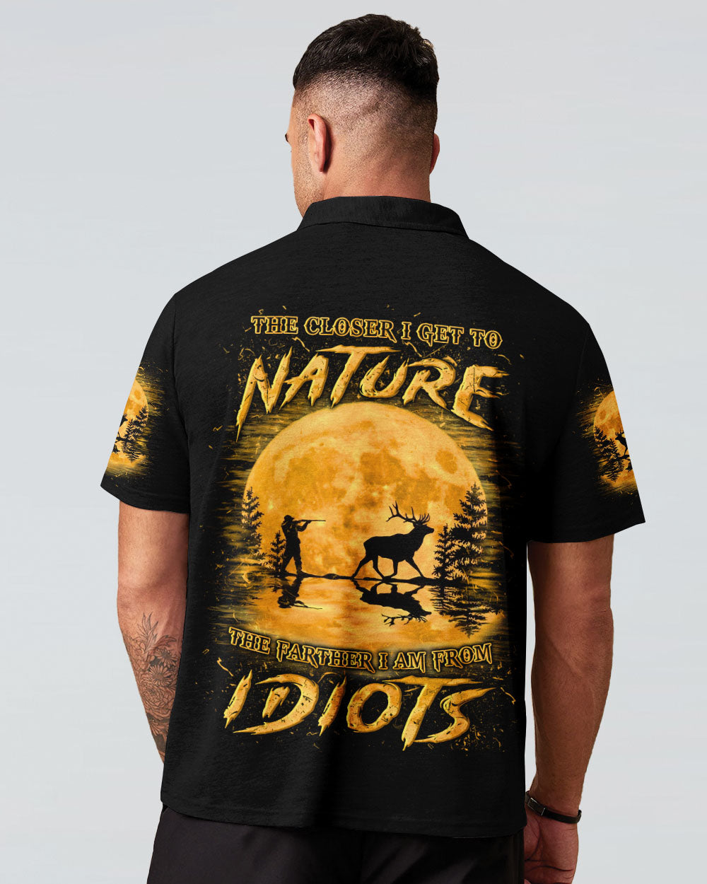 BLISSCORNERS THE CLOSER I GET TO NATURE HUNTING DEER ALL OVER PRINT