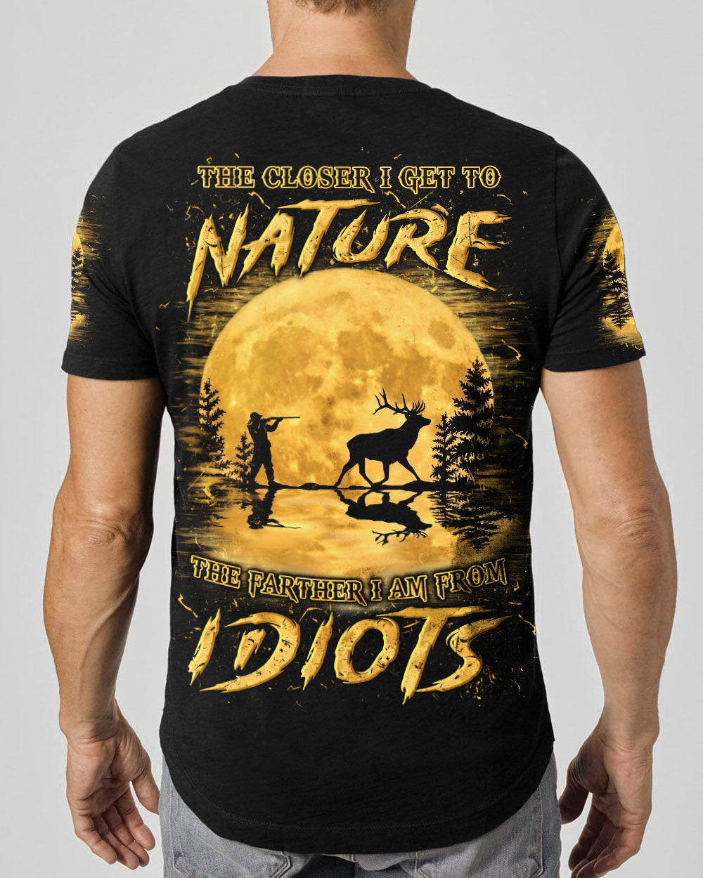 BLISSCORNERS THE CLOSER I GET TO NATURE HUNTING DEER ALL OVER PRINT