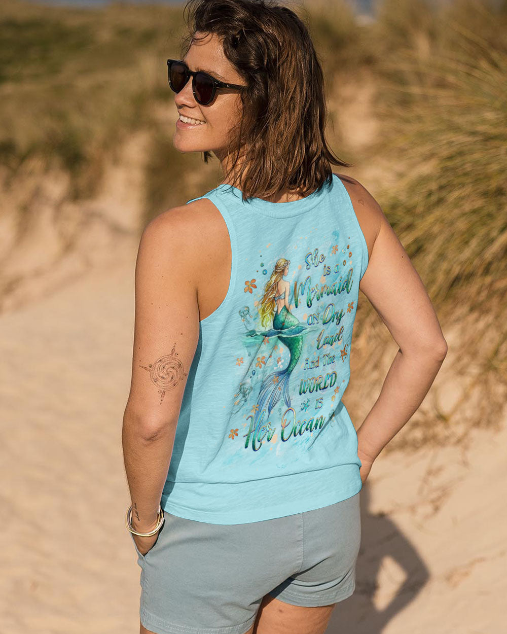 BLISSCORNERS SHE IS A MERMAID ALL OVER PRINT