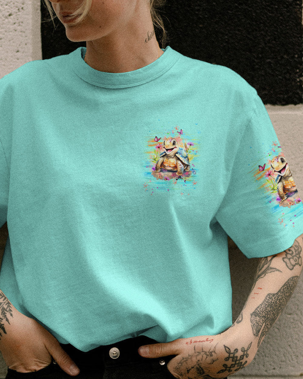 BLISSCORNERS DON'T WORRY BEACH HAPPY TURTLE ALL OVER PRINT
