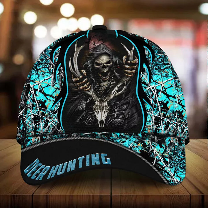 Blisscorners Cool Skull Deer Hunting Personalized Cap