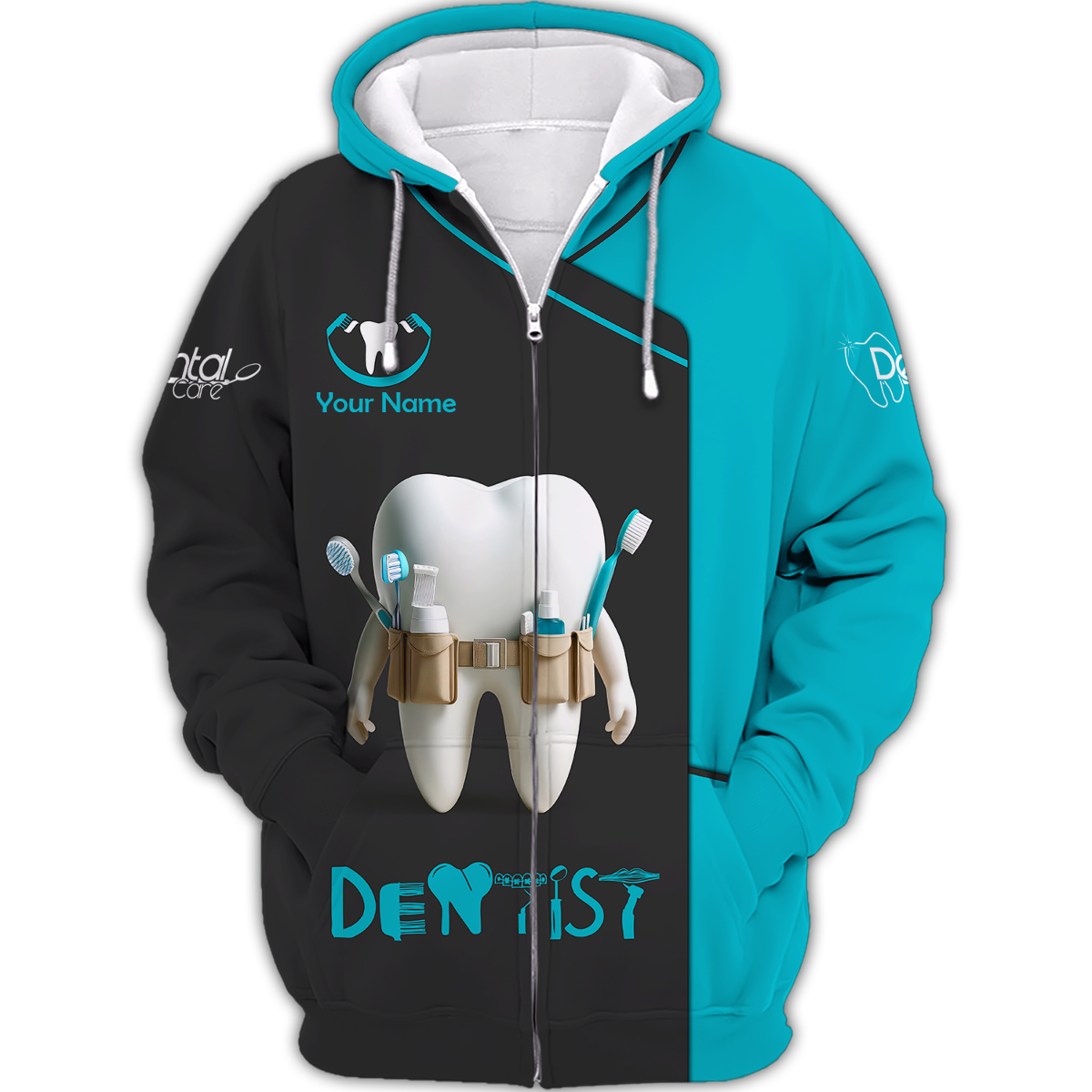 Blisscorners Custom Name Dentist Shirt, Dentist Polo Hoodie, Dental Shirt, Gift for Dentists