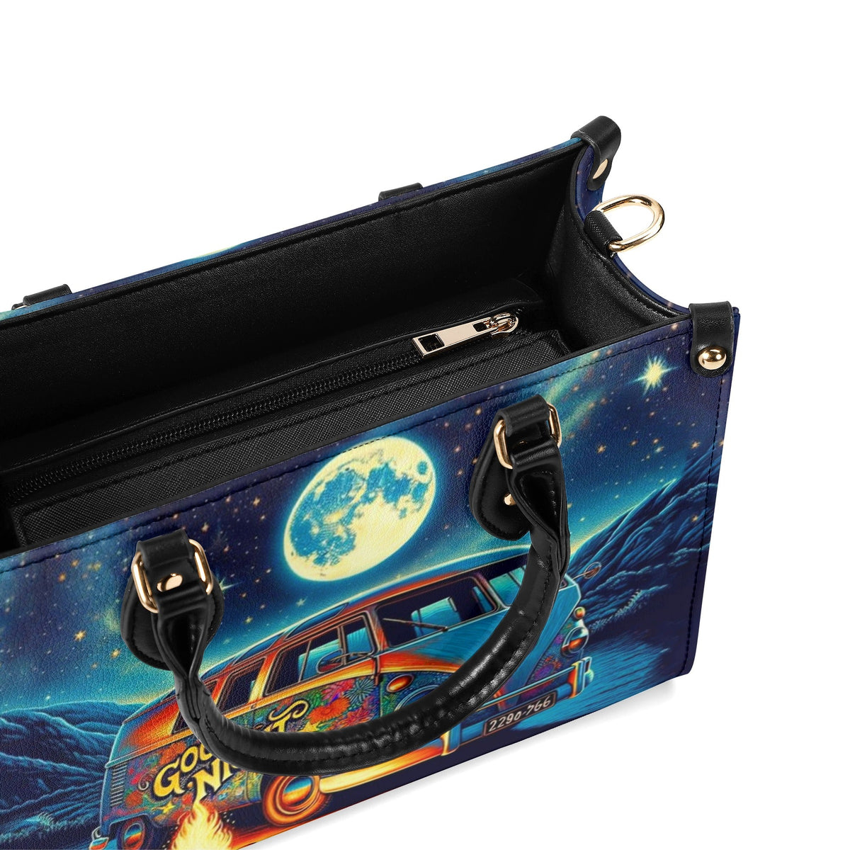 BLISSCORNERS CAMPING NIGHT LEATHER HANDBAG