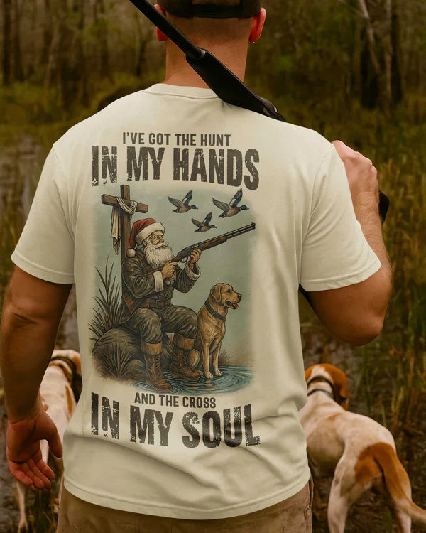 Blisscorners I've Got The Hunt In My Hands And The Cross In My Soul Shirt, Personalized Hunting 3D Shirt