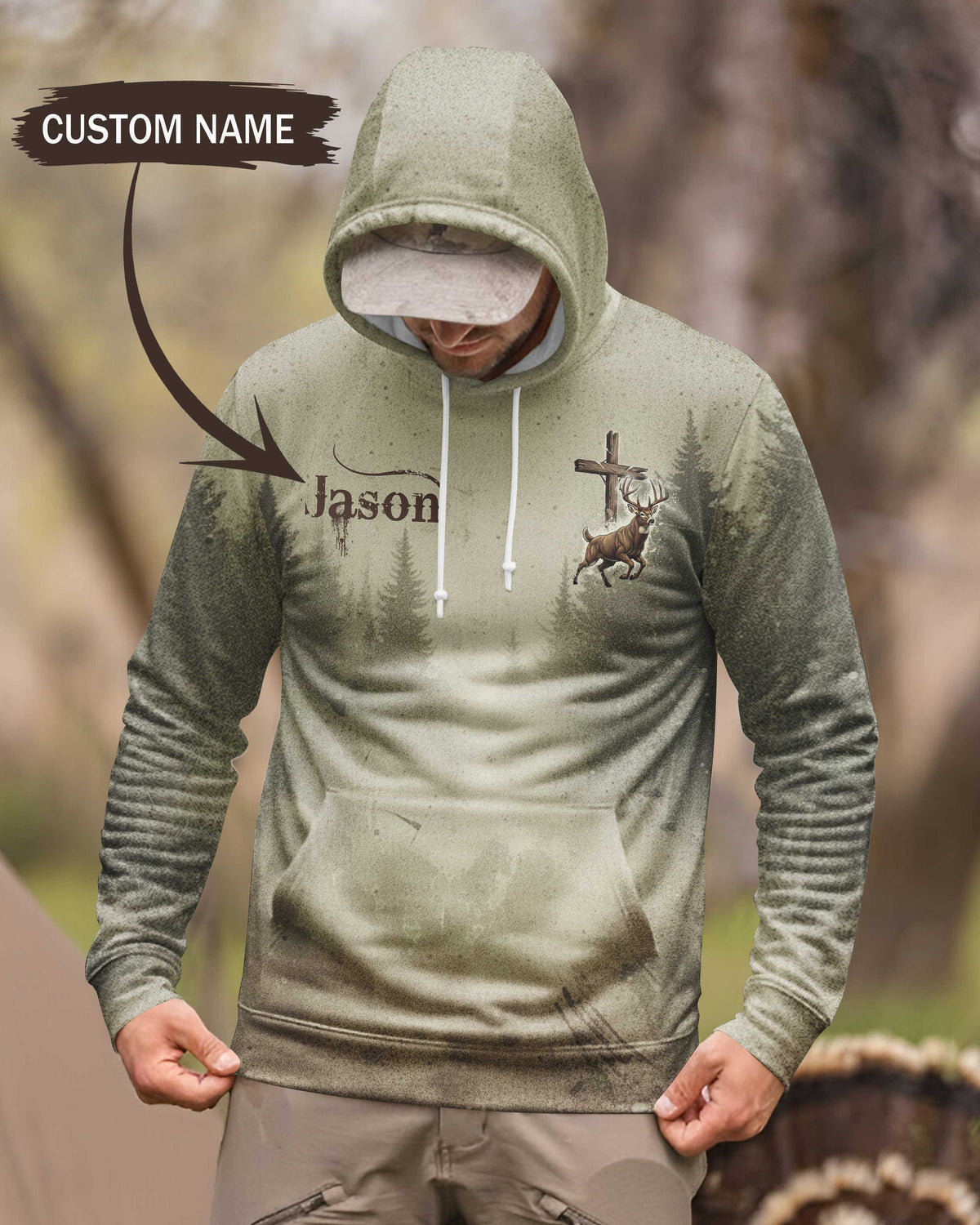 Blisscorners I Like Hunting And Believe In Jesus Personalized Hunting 3D Shirt