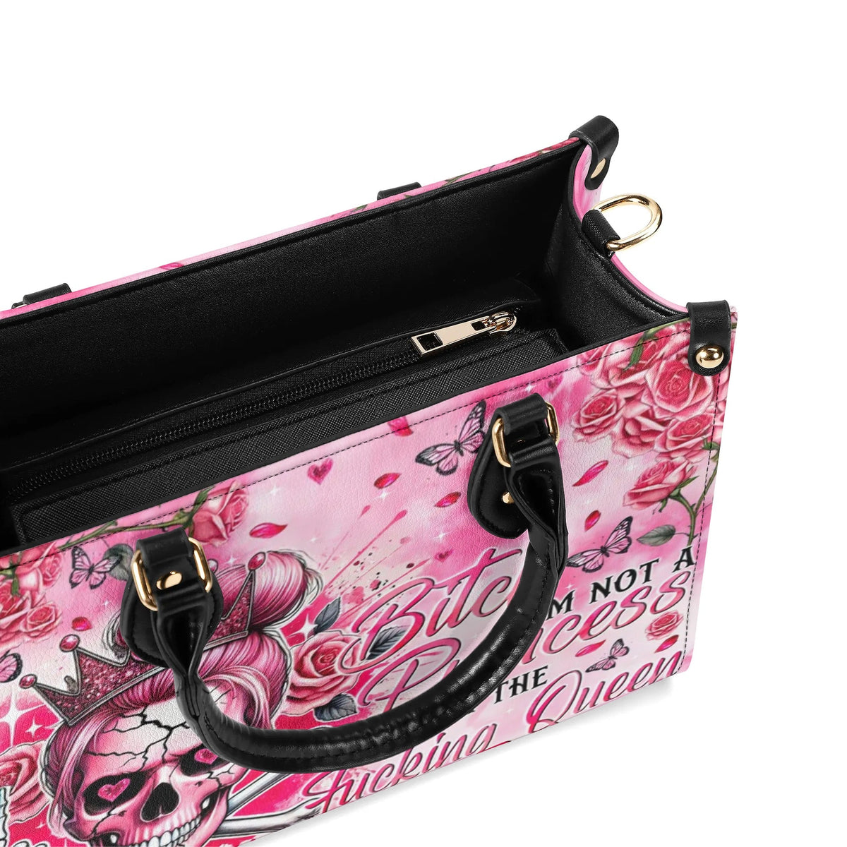 BLISSCORNERS I'M NOT A PRINCESS LEATHER HANDBAG