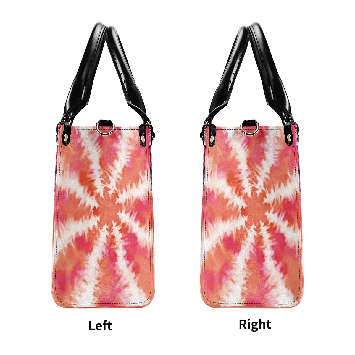 BLISSCORNERS I AM WHO I AM FLORAL SKULL TIE DYE LEATHER HANDBAG