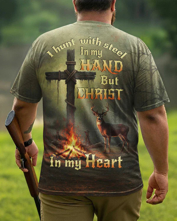 Blisscorners I Hunt With Steel In My Hand Shirt, Personalized Hunting 3D Shirt