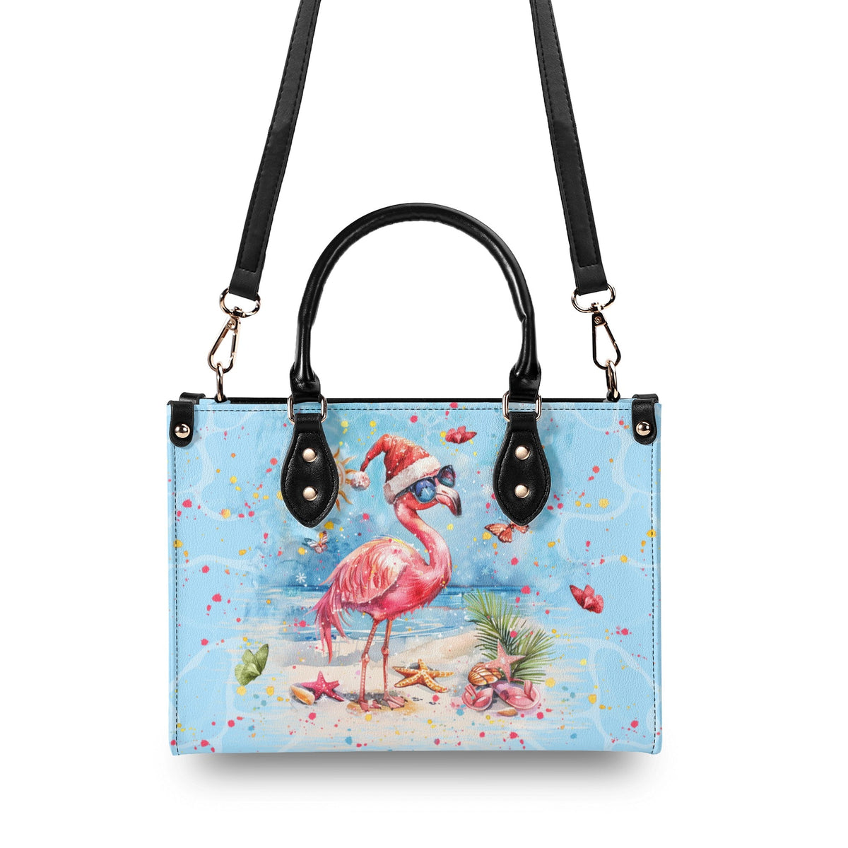 BLISSCORNERS SANDY TOES SUNKISSED NOSE CHRISTMAS LEATHER HANDBAG