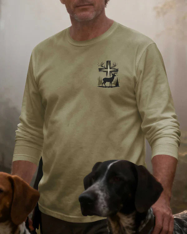 Blisscorners In The Wood I Hunt In The Cross I Trust Shirt, Peronalized Hunting 3D Shirt