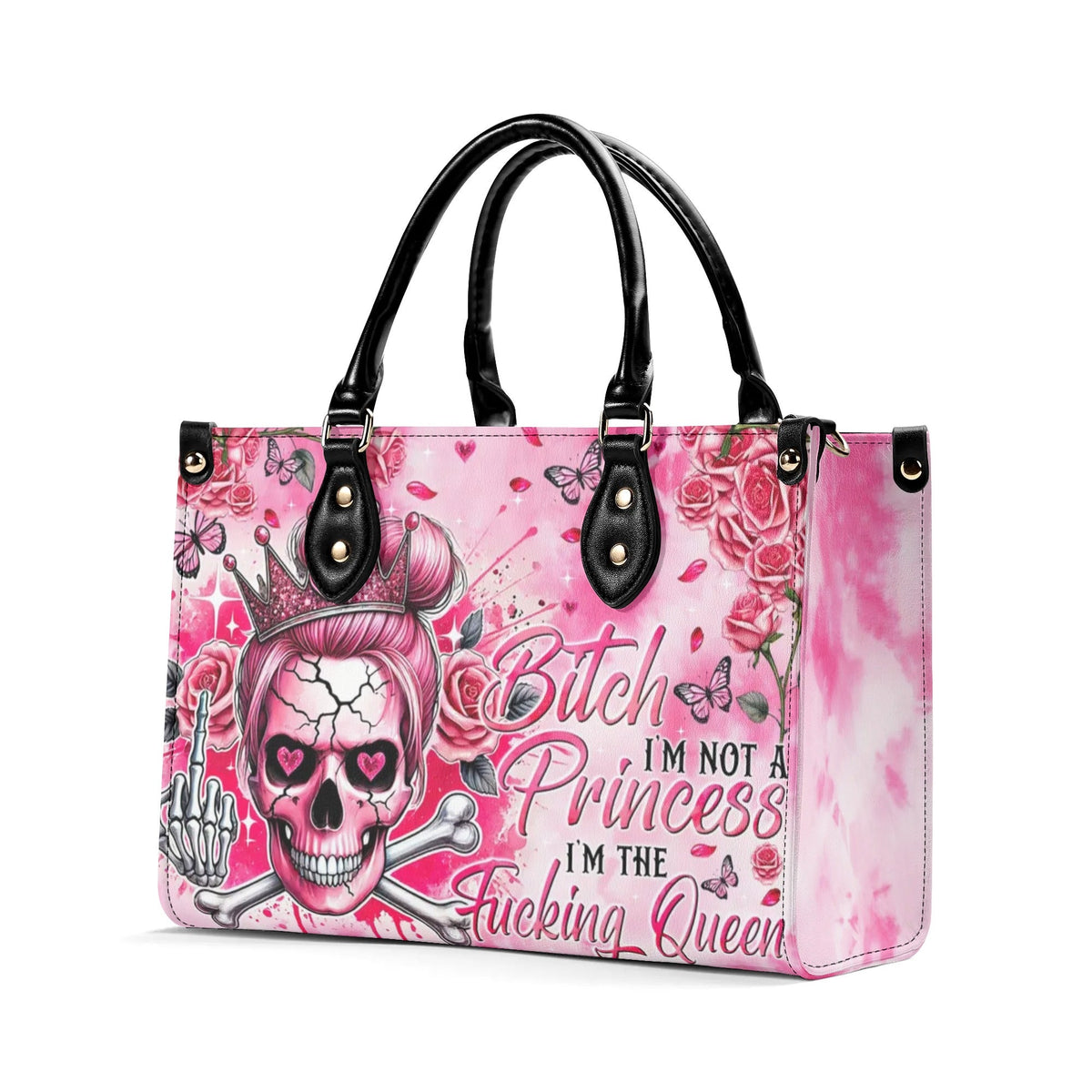 BLISSCORNERS I'M NOT A PRINCESS LEATHER HANDBAG
