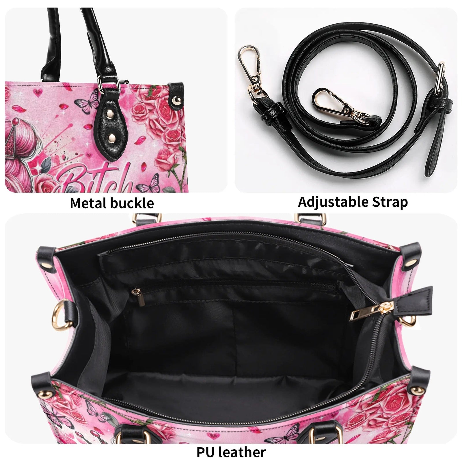 BLISSCORNERS I'M NOT A PRINCESS LEATHER HANDBAG
