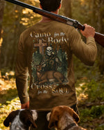 Blisscorners Camo For The Body Cross For The Soul Shirt, Personalized Hunting 3D Shirt